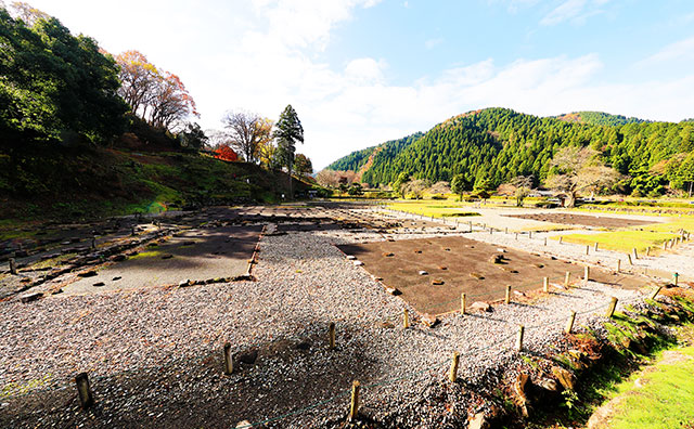 朝倉義景が居住していた一乗谷の朝倉館跡（写真：近戸秀夫）