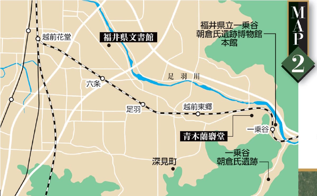 福井県内の蘭学関係史跡地図