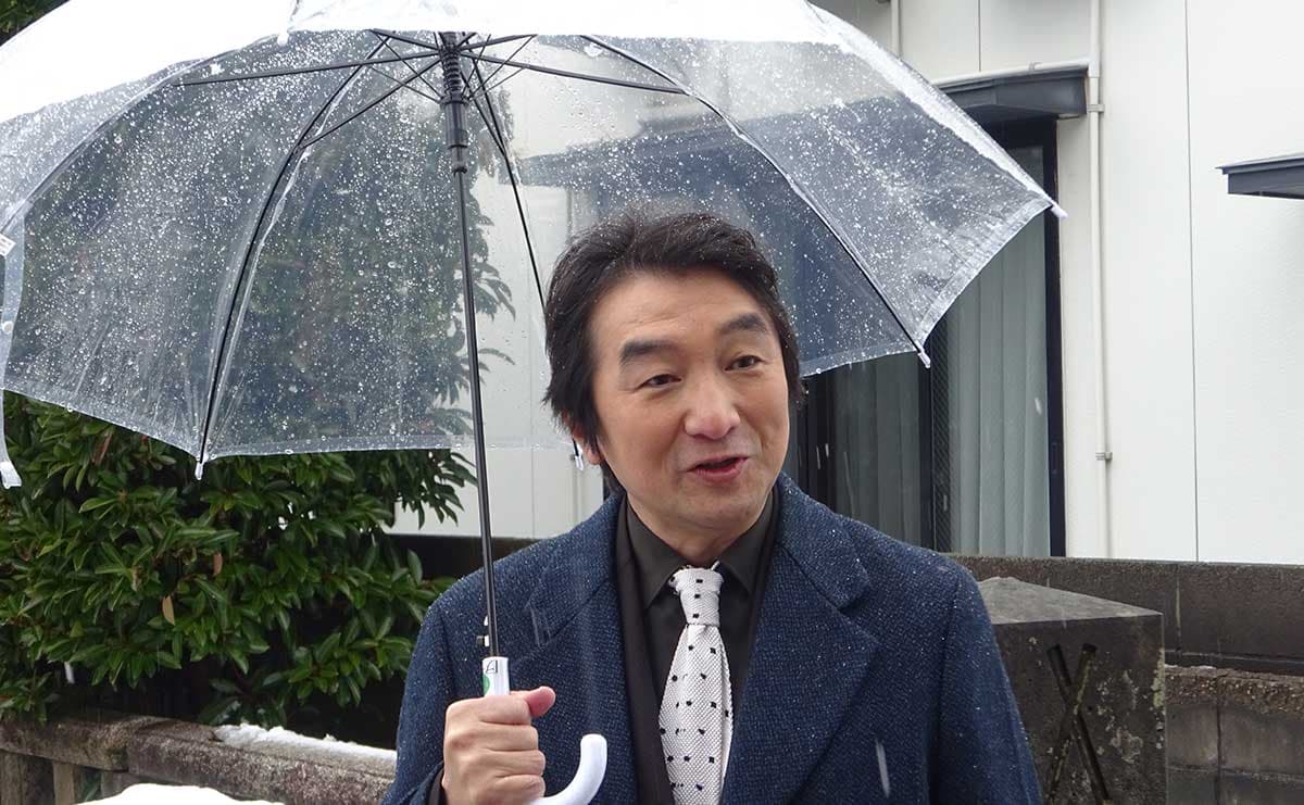 丹羽長秀ゆかりの地・福井を旅する丹羽長秀役の池田鉄洋さん