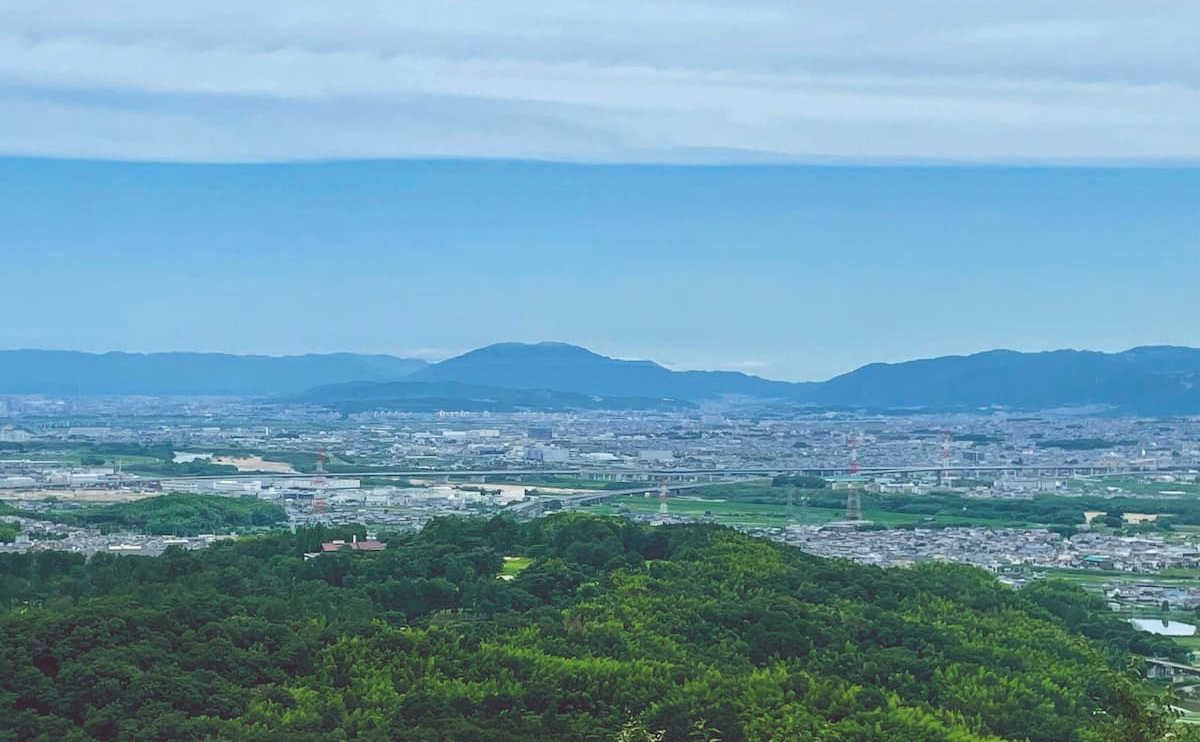 写真：甘南備山展望台からの眺め
